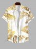 Costume D'habit de Grande Taille Imprimé Feuilles Tropicales D'ombre pour la Plage - Multi-A 