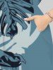 Plus Size Tropical Leaf Colorblock Print Split Hawaii Midi Dress -  