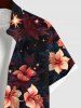 Glitter Stars Ombre Floral Galaxy Print Plus Size Matching Hawaii Beach Outfit For Couples -  