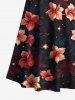 Glitter Stars Ombre Floral Galaxy Print Plus Size Matching Hawaii Beach Outfit For Couples -  