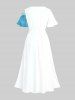 Costume de Plage Transparent Imprimé de Grande Taille pour Couples - Multi-A 