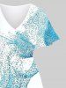 Costume de Plage Transparent Imprimé de Grande Taille pour Couples - Multi-A 