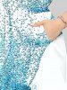 Costume de Plage Transparent Imprimé de Grande Taille pour Couples - Multi-A 