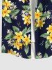 Costume de Plage Grande Taille Imprimé à Fleurs et Feuilles Assorti - Multi-A 