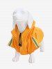 Imperméable à Capuche Réfléchissant avec Poche à Cordon pour Animal Domestique - Jaune S