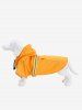 Imperméable à Capuche Réfléchissant avec Poche à Cordon pour Animal Domestique - Jaune S