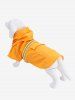 Imperméable à Capuche Réfléchissant avec Poche à Cordon pour Animal Domestique - Jaune S