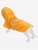 Imperméable à Capuche Réfléchissant avec Poche à Cordon pour Animal Domestique - Jaune S