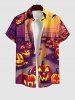 Halloween Costume Pumpkin Latern Bat Tree Street Light Print Plus Size Matching Outfit For Couples -  