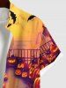Halloween Costume Pumpkin Latern Bat Tree Street Light Print Plus Size Matching Outfit For Couples -  