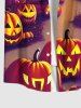 Halloween Costume Pumpkin Latern Bat Tree Street Light Print Plus Size Matching Outfit For Couples -  