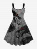 Halloween Costume Dragon Floral Pattern Print Plus Size Matching Outfit For Couples -  