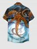 Octopus Tie Dye Print Plus Size Matching Beach Outfit For Couples -  
