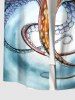 Octopus Tie Dye Print Plus Size Matching Beach Outfit For Couples -  