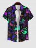 Halloween Costume Ombre Skull Bat Butterfly Moon Star Galaxy Planet Mushroom Print Plus Size Matching Set For Couples -  