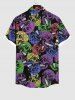 Halloween Costume Colorful Plaid Skulls Print Plus Size Matching Set For Couples -  