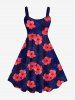 Costume D'habit de Grande Taille Imprimée de Feuilles Tropicales - Multi-A 
