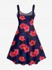 Costume D'habit de Grande Taille Imprimée de Feuilles Tropicales - Multi-A 