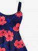 Costume D'habit de Grande Taille Imprimée de Feuilles Tropicales - Multi-A 