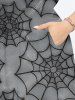 Plus Size Halloween Costume Spider Web Ombre Print Split Midi Dress -  
