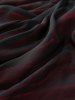 Plus Size Cold Shoulder Flare Sleeves PU Strap Buckle Grommet Layered Chiffon Ruched A Line Dress -  