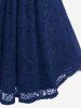 Plus Size & Curve Front Twist Lace Panel Tee -  