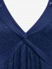 Plus Size & Curve Front Twist Lace Panel Tee -  