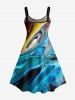 Costume de Plage Grande Taille Imprimé Marbre Coloré - Multi-A 