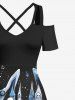 Halloween Costume Skull Tree Castle Moon Cloud Galaxy Print Plus Size Matching Set For Couples -  