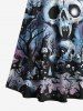Halloween Costume Skull Tree Castle Moon Cloud Galaxy Print Plus Size Matching Set For Couples -  