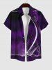 Tenue de Plage à Imprimé Ombre à Revers en Dégradé de Couleurs Brillante 3D pour Femmes - Pourpre  