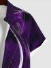 Tenue de Plage à Imprimé Ombre à Revers en Dégradé de Couleurs Brillante 3D pour Femmes - Pourpre  