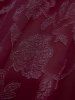 Plus Size Lace Up Grommets Ruffles Ruched Flowers Jacquard Crisscross Asymmetrical Tank Top -  