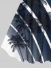 Plus Size Coconut Tree Ombre Colorblock Stripes Print Hawaii Tank Dress -  