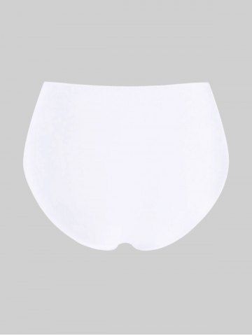 Plus Size & Curve Halter Plaid Skull Print Backless Gothic Modest Tankini  Swimsuit