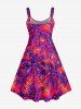 Tenue de Plage Contrastante Imprimé Cocotier Grande Taille pour Couples - Multi-A 