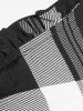 Plus Size Checked Rings Frilled Cinched Handkerchief Hem Tank Top -  