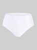 Maillot de bain tankini gothique modeste dos nu à imprimé tête de mort et à carreaux grande taille et courbe - Rouge foncé 1X