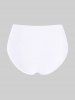 Plus Size & Curve Halter Plaid Skull Print Backless Gothic Modest Tankini  Swimsuit -  
