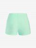 Maillot de bain tankini grande taille à imprimé cachemire bohème avec shorty - Vert 1X | US 14-16