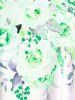 Plus Size & Curve Ombre Color Floral Print Crisscross Modest Tankini Swimsuit -  