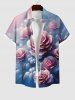 Contrastant Imprimé Rose Saint-Valentin Grande Taille pour la Plage - Rose clair 