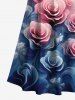 Contrastant Imprimé Rose Saint-Valentin Grande Taille pour la Plage - Rose clair 