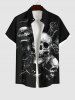 Halloween Costume Skulls Cross Print Plus Size Matching Outfit For Couples -  