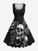 Halloween Costume Skulls Cross Print Plus Size Matching Outfit For Couples -  