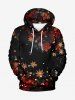 Christmas Snowflake Floral Glitter Ombre Light Spot Print Plus Size Matching Set For Couples -  
