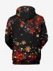 Christmas Snowflake Floral Glitter Ombre Light Spot Print Plus Size Matching Set For Couples -  