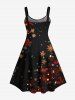 Christmas Snowflake Floral Glitter Ombre Light Spot Print Plus Size Matching Set For Couples -  