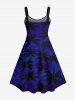 Plus Size Coconut Tree Overhead View Print Hawaii Tank Dress -  