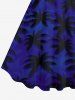 Plus Size Coconut Tree Overhead View Print Hawaii Tank Dress -  